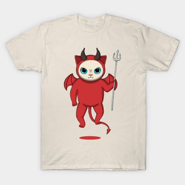 Little Devil Neko T-Shirt by Japanese Neko